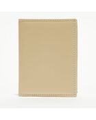 Porte-cartes classique en Cuir blanc cassé - 10.5x7.50x2.0 cm