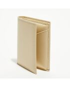 Porte-cartes classique en Cuir blanc cassé - 10.5x7.50x2.0 cm