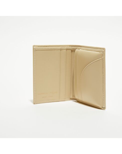 Porte-cartes classique en Cuir blanc cassé - 10.5x7.50x2.0 cm