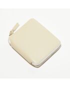 Portefeuille classique  en Cuir blanc cassé - 12.5x10.5 cm