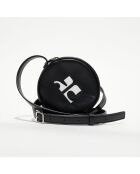 Mini sac bandoulière en Cuir Circle noir - 11x11 cm