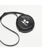 Mini sac bandoulière en Cuir Circle noir - 11x11 cm