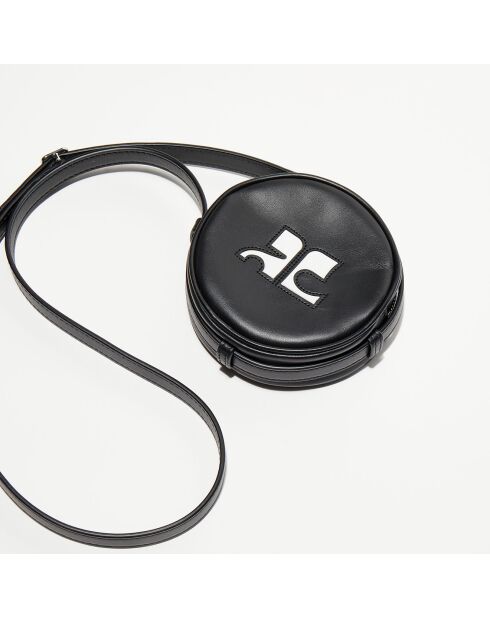 Mini sac bandoulière en Cuir Circle noir - 11x11 cm