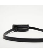 Mini sac bandoulière en Cuir Circle noir - 11x11 cm