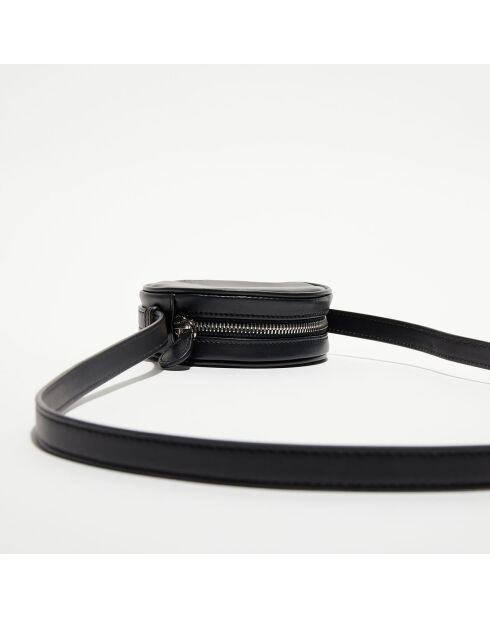 Mini sac bandoulière en Cuir Circle noir - 11x11 cm