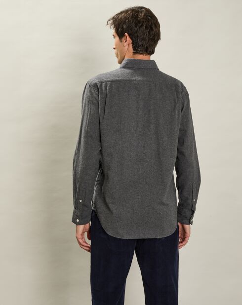 Chemise en Flanelle regular Paul charbon de bois