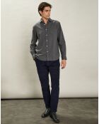 Chemise en Flanelle regular Paul charbon de bois
