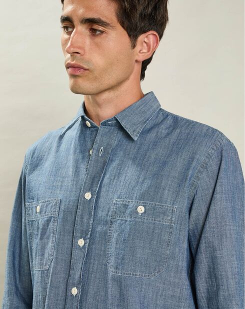 Chemise Poche indigo