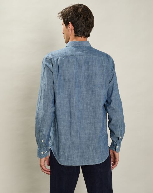 Chemise Poche indigo