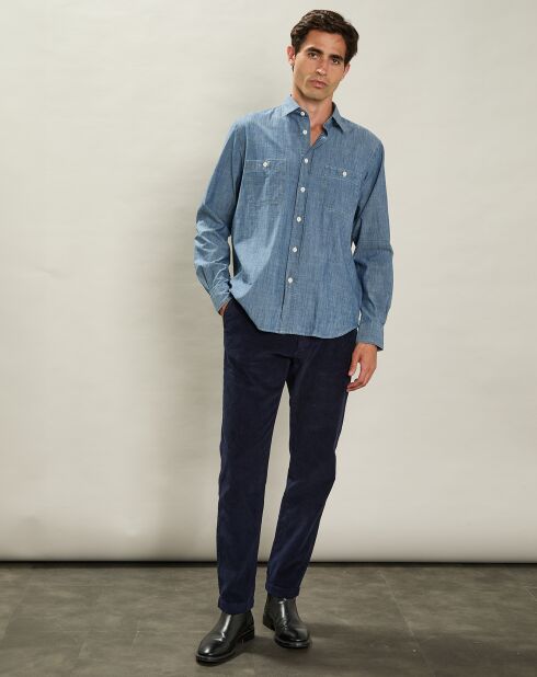 Chemise Poche indigo