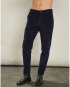 Pantalon en Velours côtelé Tyron bleu marine foncé