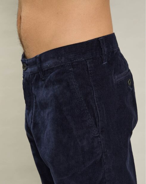 Pantalon en Velours côtelé Tyron bleu marine foncé