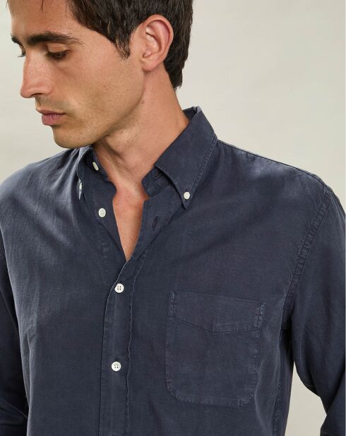 Chemise regular Pitt Pat bleu profond