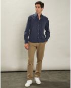 Chemise regular Pitt Pat bleu profond