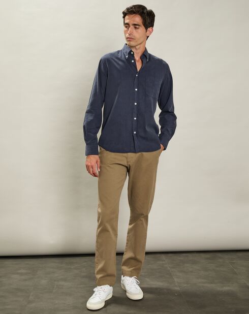 Chemise regular Pitt Pat bleu profond