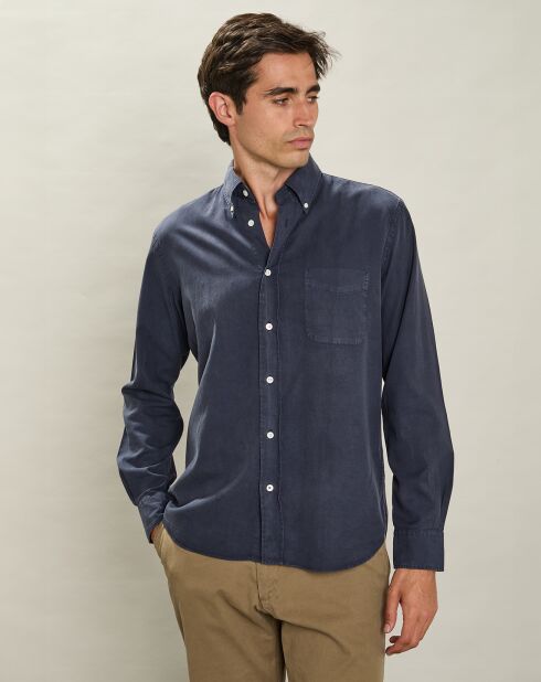 Chemise regular Pitt Pat bleu profond