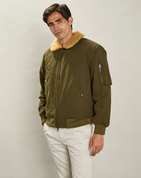 Blouson Biche olive noire