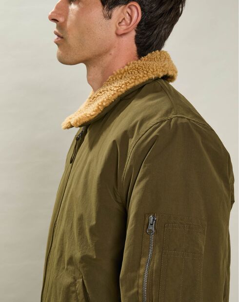 Blouson Biche olive noire