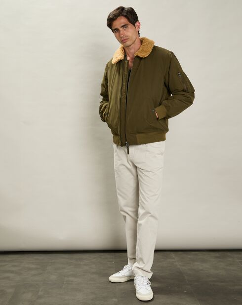 Blouson Biche olive noire