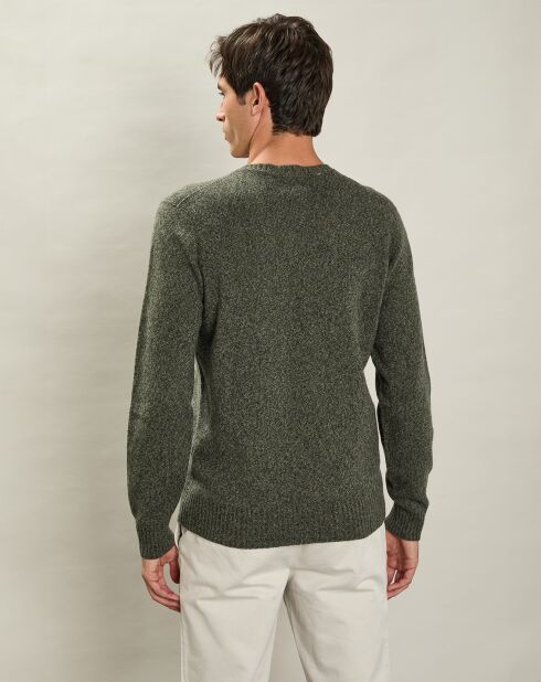 Pull V 100% Laine Sans Couture camo