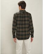 Chemise en Flanelle regular Pitt vert/noir
