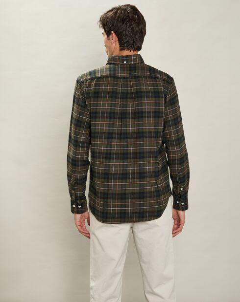 Chemise en Flanelle regular Pitt vert/noir
