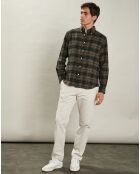 Chemise en Flanelle regular Pitt vert/noir
