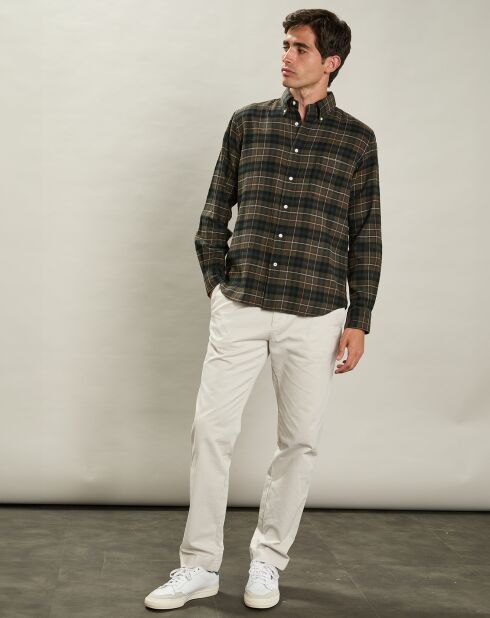 Chemise en Flanelle regular Pitt vert/noir