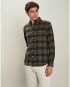 Chemise en Flanelle regular Pitt vert/noir