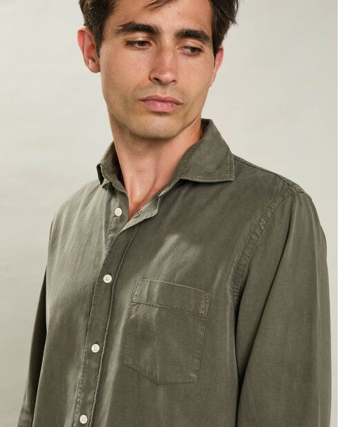 Chemise regular Paul Pat vert camo