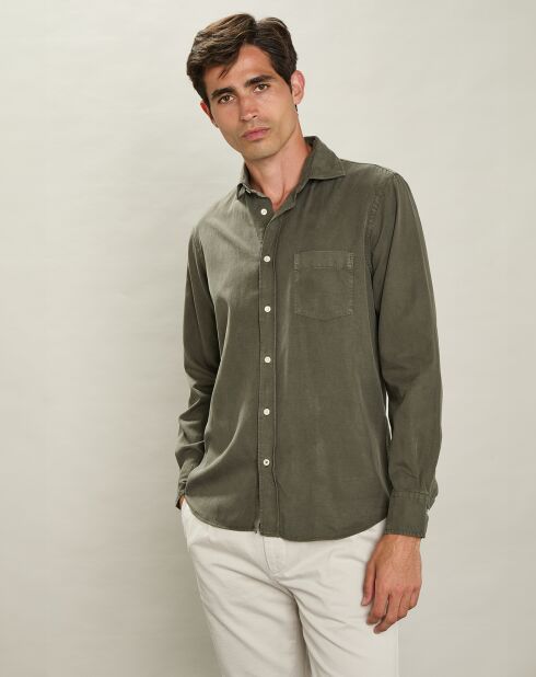 Chemise regular Paul Pat vert camo