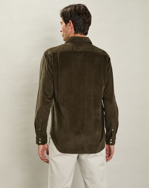 Chemise regular en Velours côtelé Paul Pat forêt
