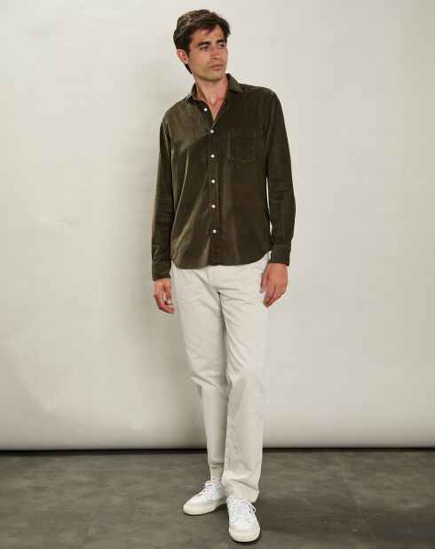 Chemise regular en Velours côtelé Paul Pat forêt