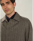 Manteau en Laine mélangée Calvin brun