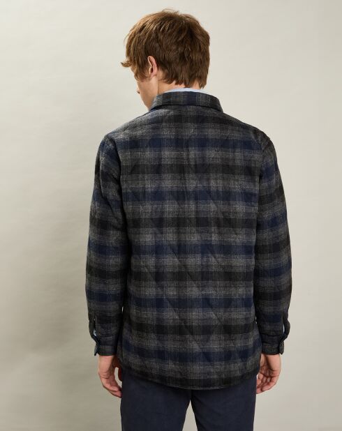 Surchemise en Laine mélangée Pierre marine