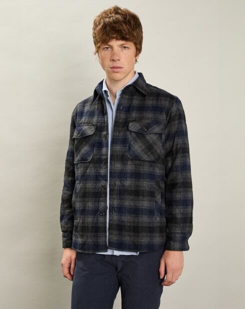 Surchemise en Laine mélangée Pierre marine