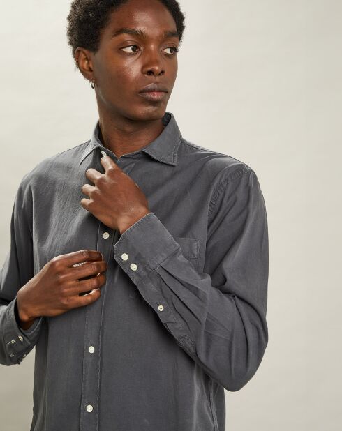 Chemise regular Paul Pat charbon de bois