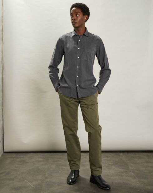 Chemise regular Paul Pat charbon de bois