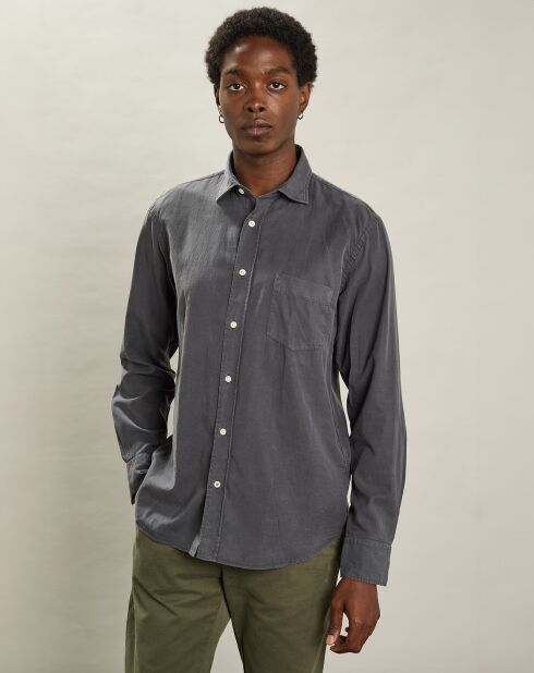 Chemise regular Paul Pat charbon de bois