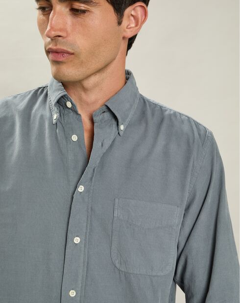 Chemise regular en Velours Milleraies Pitt Pat olive