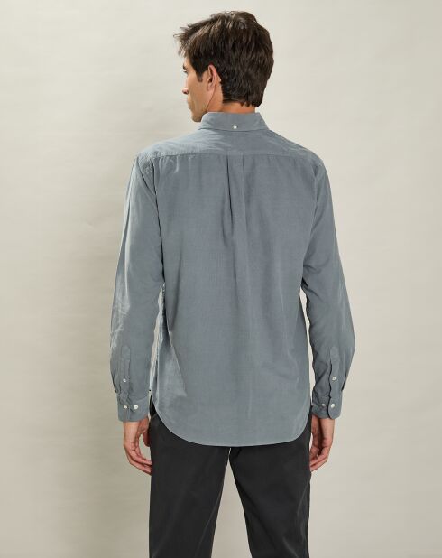 Chemise regular en Velours Milleraies Pitt Pat olive
