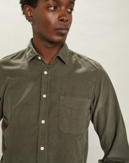 Chemise en Velours Milleraies Tempête Pat militaire