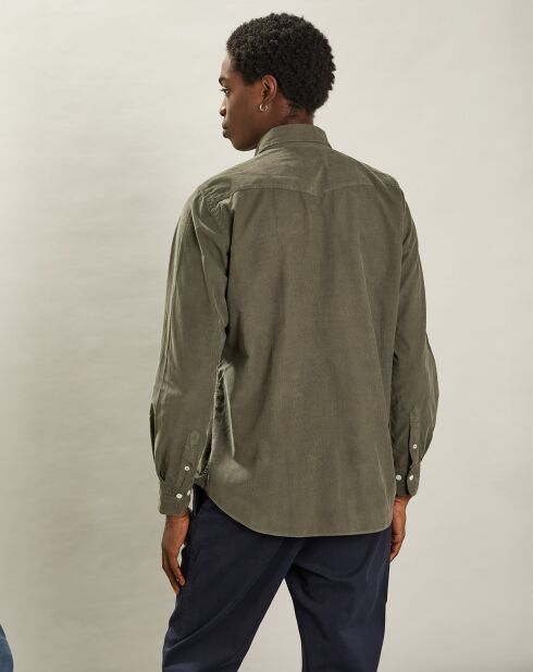 Chemise en Velours Milleraies Tempête Pat militaire