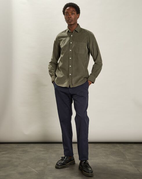Chemise en Velours Milleraies Tempête Pat militaire