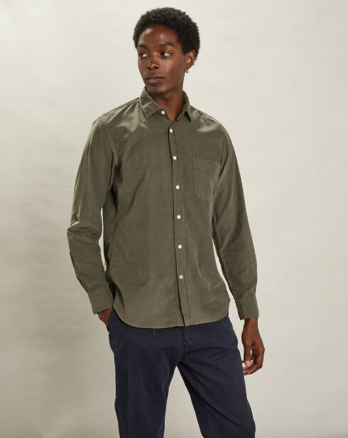 Chemise en Velours Milleraies Tempête Pat militaire