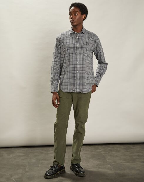 Chemise en Flanelle regular Paul grise
