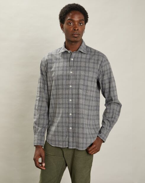 Chemise en Flanelle regular Paul grise