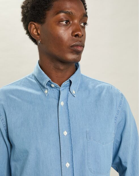 Chemise regular Pitt indigo clair
