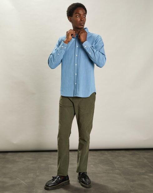 Chemise regular Pitt indigo clair