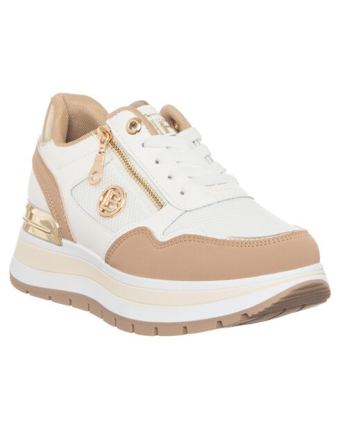 Baskets Eva sable/blanc